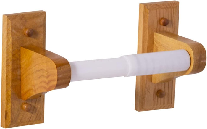 Design House Dalton Towel Ring, Concealed Mounting Hardware, Standard Wall Mount, Easy Installation, Wood, Honey Oak, 4 in L x 1.42 in W x 2.36 in H, Item 561191