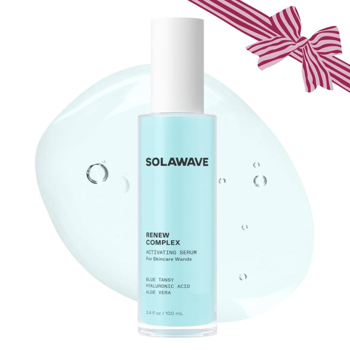 Solawave Renew Complex Red Light Therapy Activation Serum for Face & Neck | Pairs with LED Facial Wand Device | Hydrates & Plumps the Skin | Blue Tansy, Aloe Vera, Hyaluronic Acid (1 Oz)