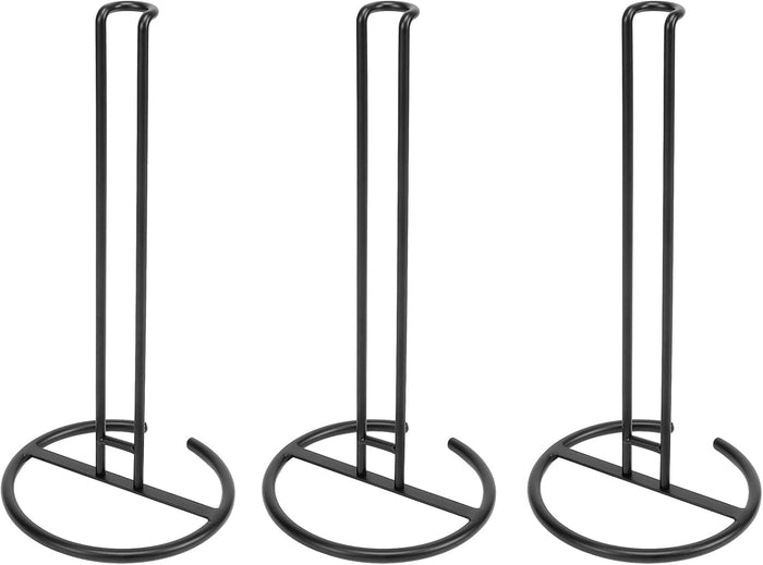 NearMoon Paper Towel Holder, Sturdy Paper Towel Stand Dispenser-All Metal, Standard or Jumbo-Sized for Kitchen Countertop, Farmhouse, Living Room (1 Pack, Matte Black)