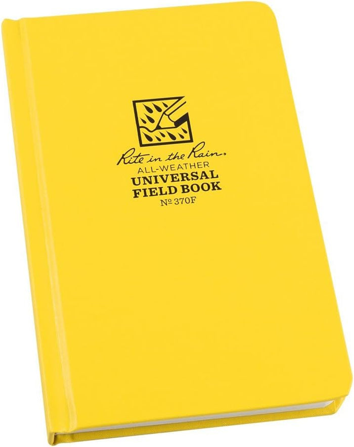 Rite in the Rain Weatherproof Hard Cover Notebook, 4.75" x 7.5", Green Cover, Universal Pattern (No. 970F)