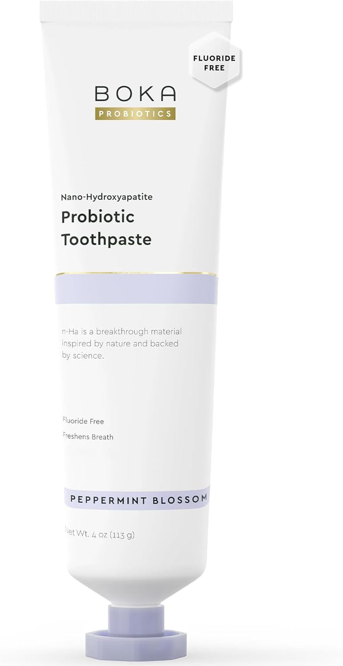 Boka Fluoride Free Toothpaste, Nano Hydroxyapatite Toothpaste, Appropriate for Sensitive Teeth - for Adult, Kids Oral Care - Ela Mint Flavor, 4 Fl Oz 1Pk US Manufactured