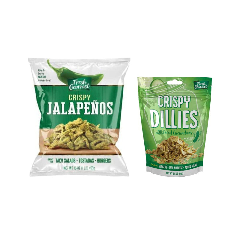 Fresh Gourmet Crispy Lightly Salted Jalapenos Crunchy Snack and Salad Topper, 16 Ounce (Pack of 3)