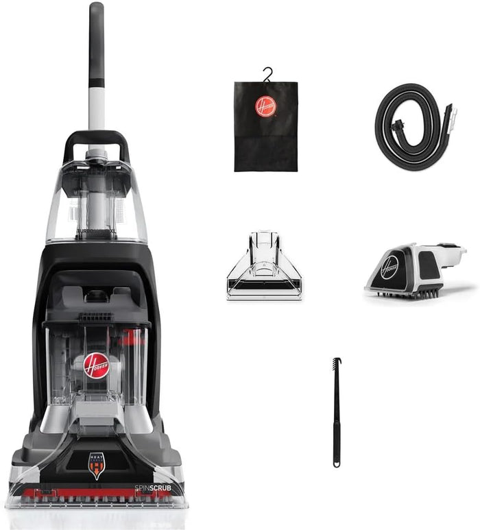 Hoover PowerScrub Deluxe Carpet Cleaner Machine for Carpet and Upholstery, Deep Cleaning Carpet Shampooer Machine with Multi-Purpose Tools, Pair Carpet Cleaner Solution
