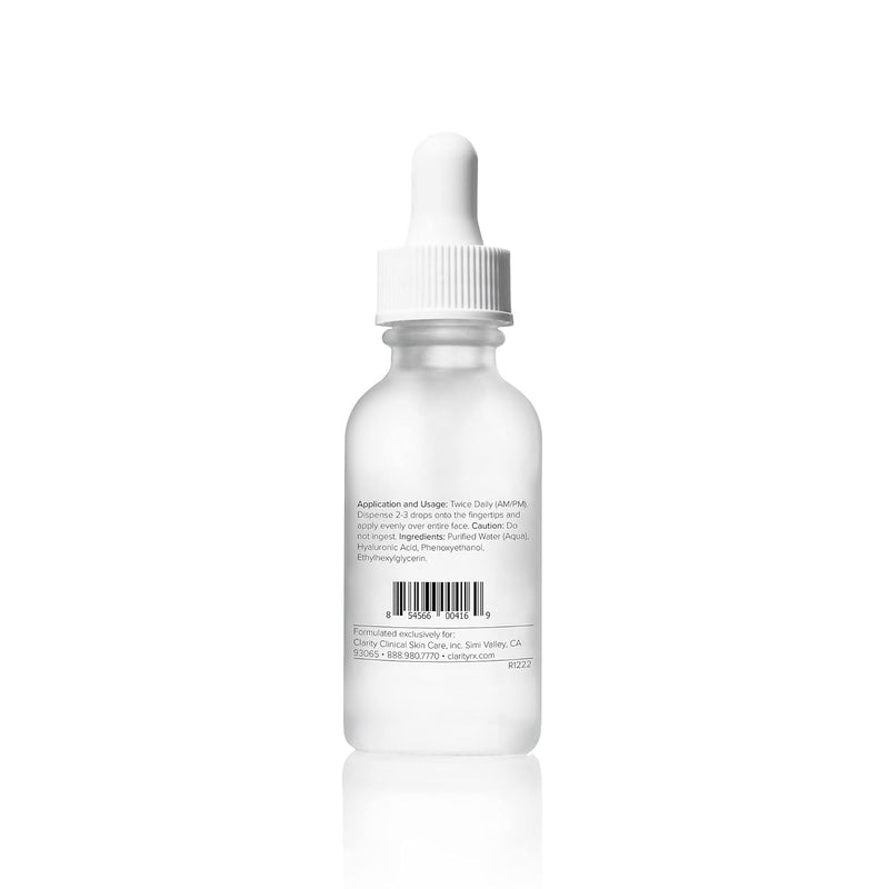 ClarityRx Daily Dose of Water Hyaluronic Acid Serum for Face, Daily Anti Aging Hydrating Serum Treatment for Dry, Dull Skin, Natural & Plant Based