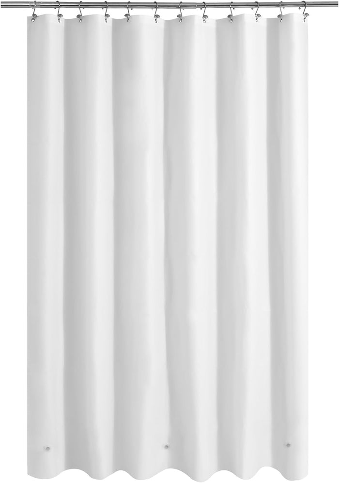 Mrs Awesome Clear Shower Curtain Liner with 3 Magnets, 72x72 Premium Flexible Sturdy Plastic Shower Curtain for Bathroom Lightweight, Waterproof, Clear
