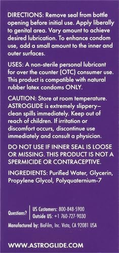 Astroglide Water Based Lube (5oz), Liquid Personal Lubricant, Sex Lube, Long-Lasting for Men, Women and Couples, Safe for Toys