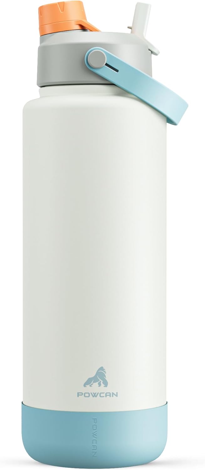 26 oz Insulated Water Bottle with 2-in-1 Straw and Spout Lid, Keep Cold 24H, Leak-Proof, Fits in Car Cup Holder, Stainless Steel Water Bottle for Sports, Travel, and School (Dark Knight)