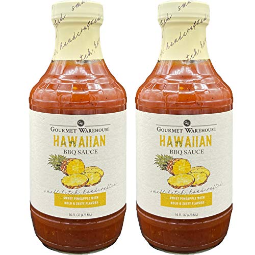 Gourmet Warehouse Cherry Jalapeno BBQ Sauce, Premium Barbecue Sauces Handcrafted In Small Batches Gluten-Free, HFCS-Free, Delicious Sauce 16 Ounces Bottle (Pack of 2)
