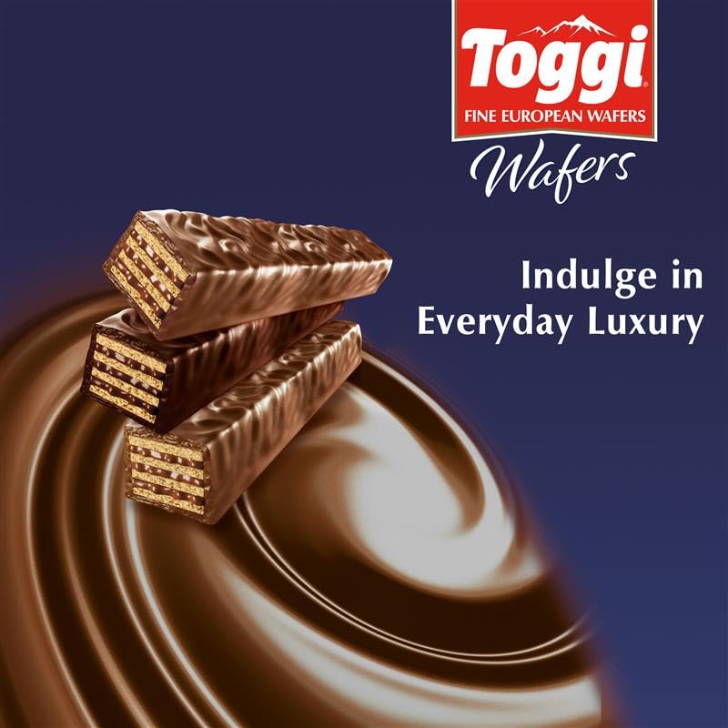 TOGGI Fine European Chocolate Wafers, Variety Snack Box, Stocking Stuffers, Milk Chocolate, Dark Chocolate, and Hazelnut (1.75 oz 9 Count)
