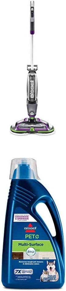 BISSELL® Spinwave Cordless Pet Hard Floor Spin Mop Cleaner 18V with washable mop pads for sealed hard floors, 23157
