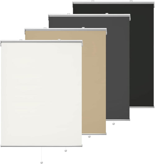 ALLBRIGHT Classic 100% Blackout Cordless Roller Shades for Windows, Spring System Roller Blinds with UV Protection Thermal Insulated, Easy to Install