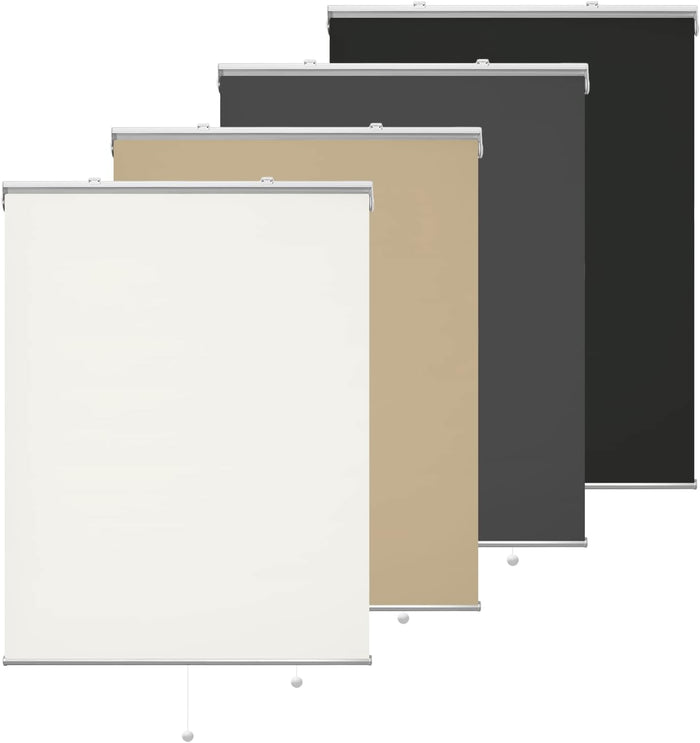 ALLBRIGHT Classic 100% Blackout Cordless Roller Shades for Windows, Spring System Roller Blinds with UV Protection Thermal Insulated, Easy to Install