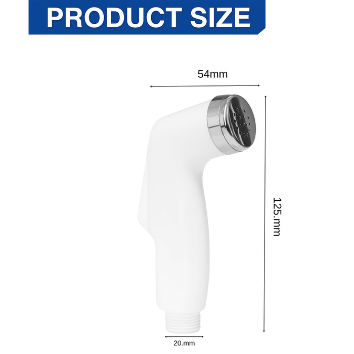 WOYO ABS Plastic Health Faucet Jet Spray with Wall Hook & Screws for Toilet, Baby Care, Pet Bathing & Floor Cleaning High Pressure Leakproof Nozzle Pack of 1 (Style-2)