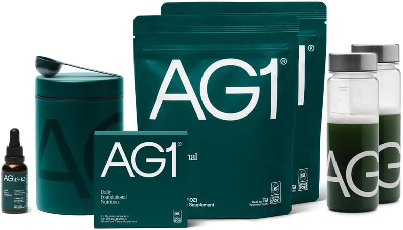 AG1 Greens Powder Refill Pouch – 75 Vitamins, Multivitamin & Probiotic | Gut Health Support | Vegan, Keto, Gluten Free | Athletic Greens Supplement - Pouch Only, Classic Formula