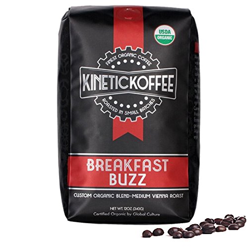Kinetic Koffee - Breakfast Buzz Medium Roast Coffee - Whole Bean - Smooth & Balanced Flavor - 12 oz Bag – Fresh Roasted Gourmet Coffee Beans