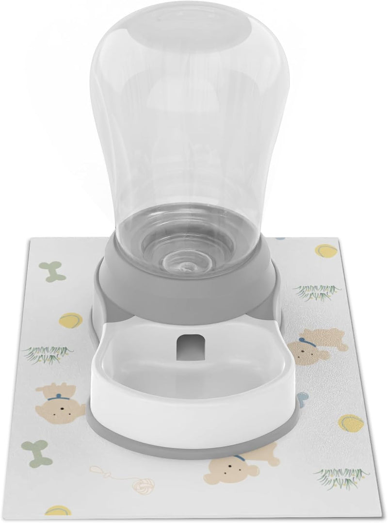 1.58 Gallon Automatic Dog Water Bowl Dispenser, Large Capacity Water Feeder for Cats and Dogs, BPA-Free, 1.58 Gallon Grey