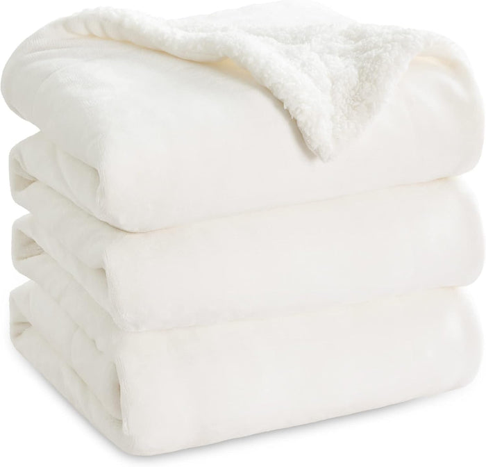 Bedsure GentleSoft Sherpa Fleece Throw Blanket for Couch - Thick and Warm Christmas Blanket for Winter, Soft Fuzzy Plush Throw Gifts for Women and Men, Grey, 50x60 Inches