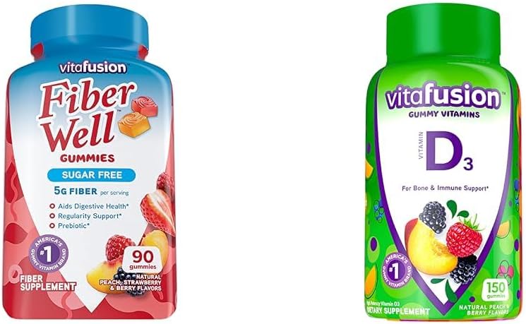 Vitafusion Fiber Well Gummy Vitamins, 90 Count (Packaging May Vary)