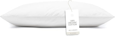 BOLL & BRANCH Down Alternative Pillow - Soft, King - Cooling Shell - Hypoallergenic Primaloft Luxury Down Alternative Fill - Superior Support