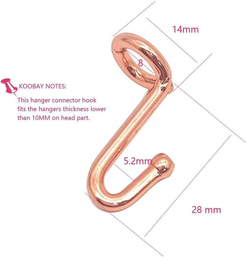 Clothes Hanger 36Pcs Connector Hooks Stable Hanger Rose Gold Metal Outfit Hangers Extender Clips Mini Cascading Hangers Hooks