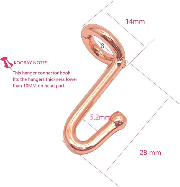 Clothes Hanger 36Pcs Connector Hooks Stable Hanger Rose Gold Metal Outfit Hangers Extender Clips Mini Cascading Hangers Hooks
