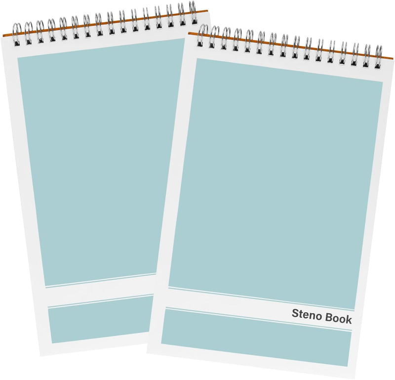 Steno Pads – 6x9 Inches 80 Sheets Steno Notebooks for Writing Notes in School, University, College & Office (2PCS Pink)