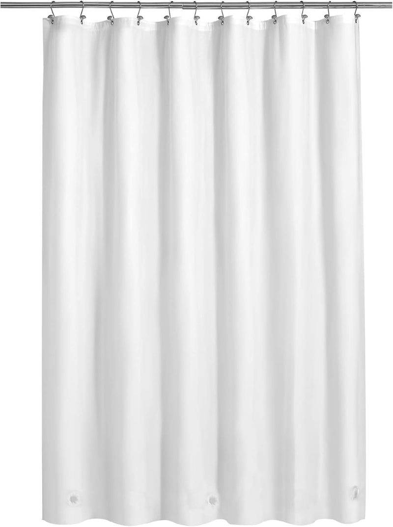 Barossa Design Plastic Shower Liner Clear - Premium PEVA Shower Curtain Liner with Rustproof Grommets and 3 Magnets, Waterproof Cute Lightweight Standard Size Bathroom Curtains - Clear