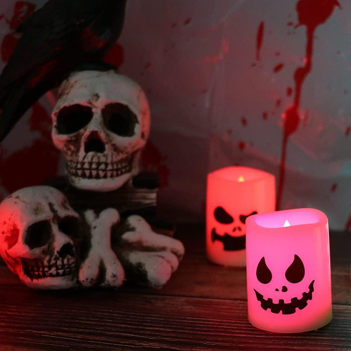 GenSwin Votive Candles Tealight Candles Color Changing 6 Pack