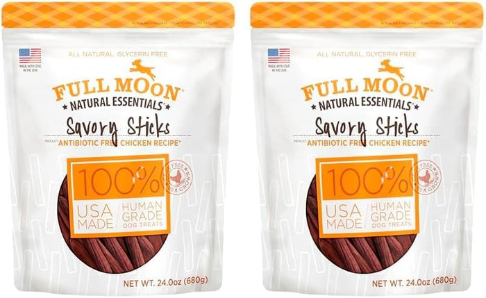 Full Moon All Natural Human Grade Dog Treats, Essential Duck Savory Sticks 22.0 oz