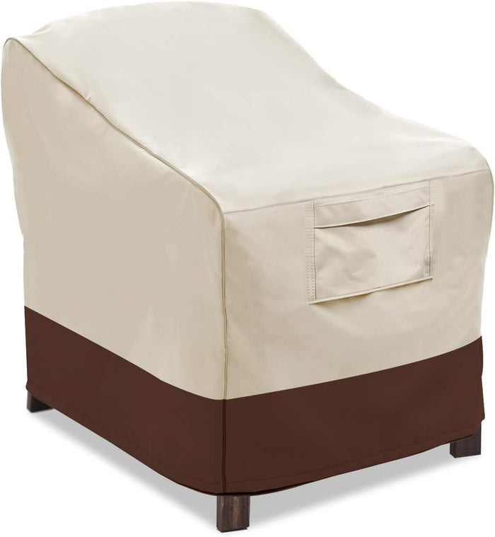 Vailge Patio Chair Covers, Lounge Deep Seat Cover, Heavy Duty and Waterproof Outdoor Lawn Patio Furniture Covers (2 Pack - Large, Beige & Brown)