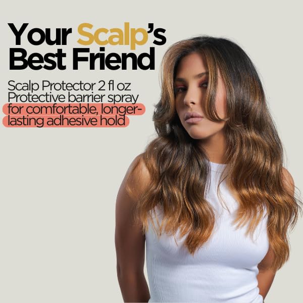 Goodscious Scalp Protector, Pre-Bonding Scalp Care Barrier for Hair System Adhesive Tape & Lace Glue, Enhances Wig Adhesive Hair Glue Performance, Skin Protectant from Irritation, 2 oz Spray Bottle