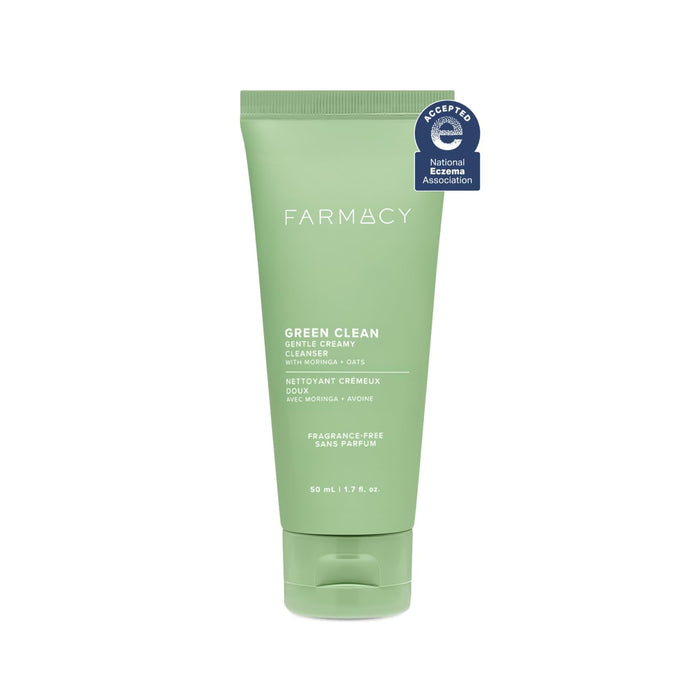 Farmacy Foaming Face Wash for Oily Skin - Whipped Greens Oil-Free Gentle Facial Cleanser + Exfoliator - Infused with Green Clay to Remove Impurities, Control Oil + Maintain Skin Hydration (150ml)