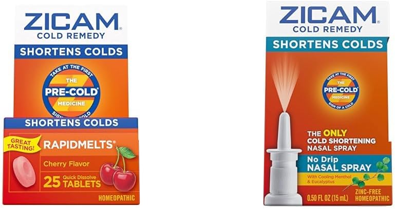 Zicam Cold Remedy Zinc Rapidmelts, Citrus Flavor, 25 Count (Pack of 1)