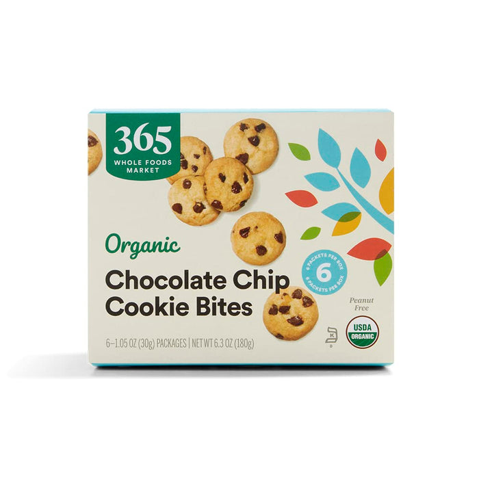 365 by Whole Foods Market, Organic Chocolate Chip Cookie Bites, 6.3 Ounce (Pack of 2)