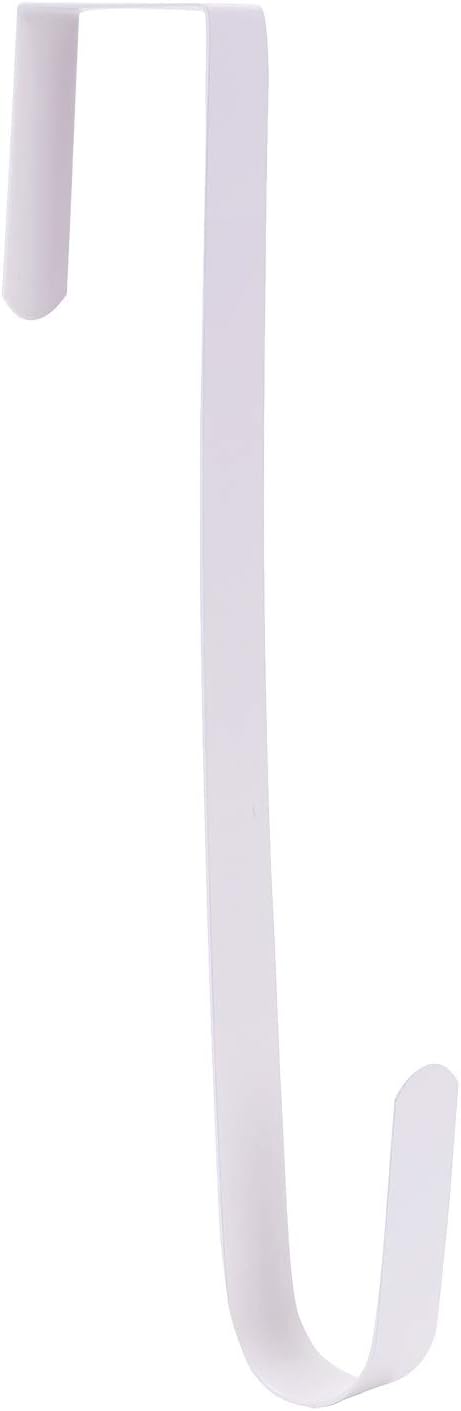 Sattiyrch 12" Wreath Hanger for Front Door,Steel Over The Door Hanger Hook,Wreath Door Hanger (Black,1)