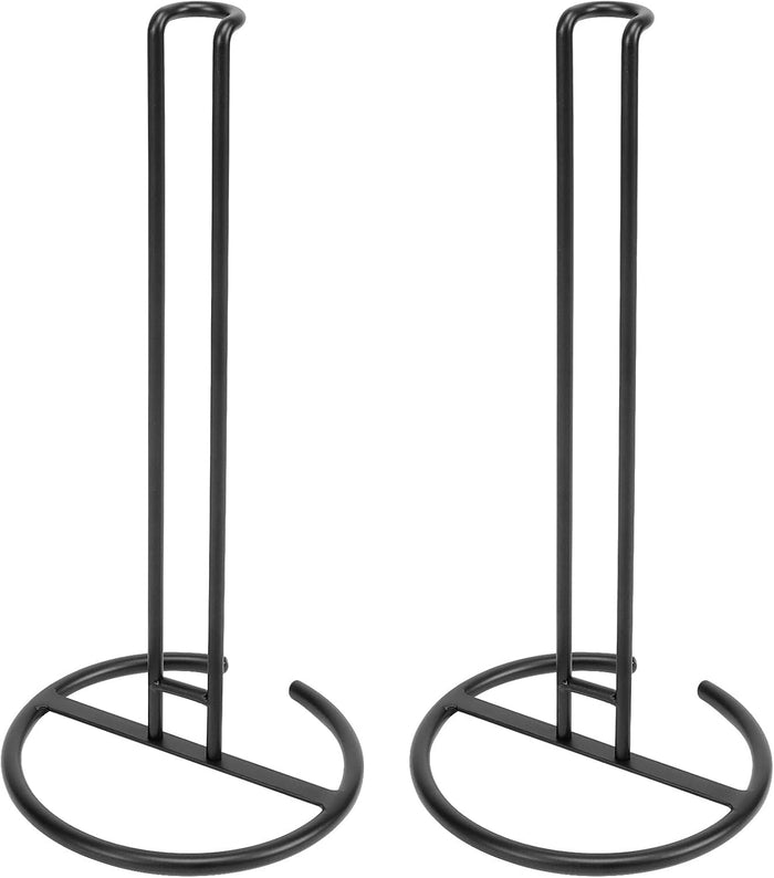 NearMoon Paper Towel Holder, Sturdy Paper Towel Stand Dispenser-All Metal, Standard or Jumbo-Sized for Kitchen Countertop, Farmhouse, Living Room (1 Pack, Matte Black)