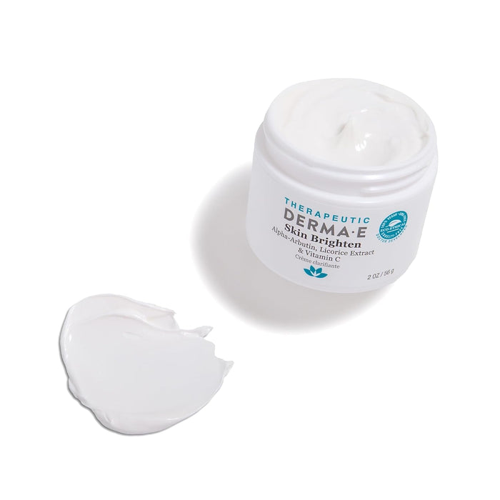 Derma E Skin Brightening Cream – Lightening Cream for Dark Spots – Natural Face and Body Brightener for Age Spots, Hyperpigmentation and Uneven Skin Tone, 2 oz