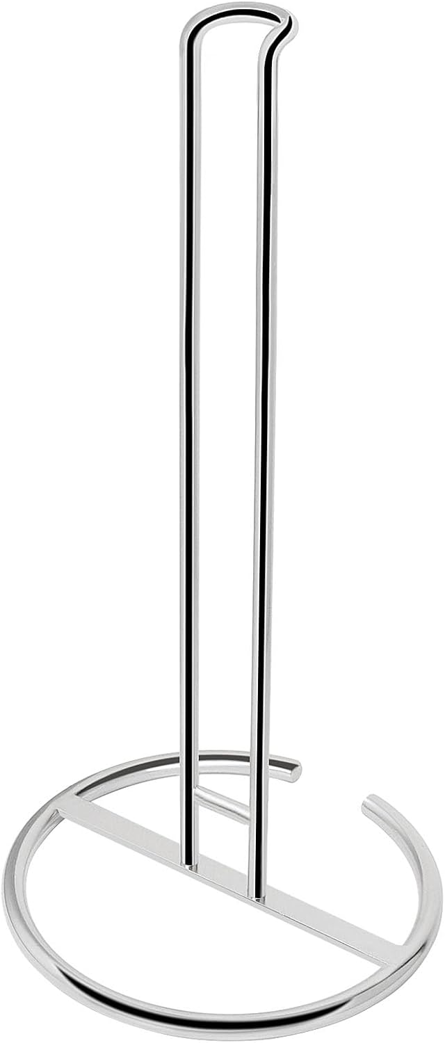 NearMoon Paper Towel Holder, Sturdy Paper Towel Stand Dispenser-All Metal, Standard or Jumbo-Sized for Kitchen Countertop, Farmhouse, Living Room (1 Pack, Matte Black)