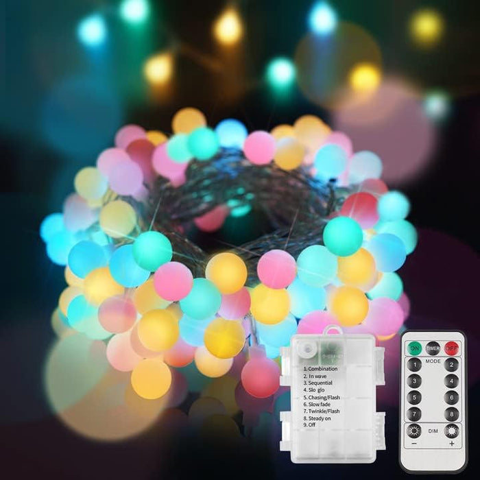 suddus String Lights for Bedroom, 33ft 100 Led Connectable Globe String Lights Indoor, Hanging Fairy Lights Plug in with Remote for Kids Room Dorm Classroom Outdoor Christmas Tree Decor, Warm White