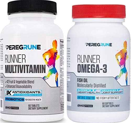 Runner Multivitamin – Engineered Vitamin with Antioxidants for Health/Running Recovery – Complete B Complex for Endurance, Energy – Probiotics, Whole Foods – Certified Running Supplements