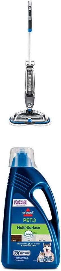 BISSELL® Spinwave Cordless Pet Hard Floor Spin Mop Cleaner 18V with washable mop pads for sealed hard floors, 23157
