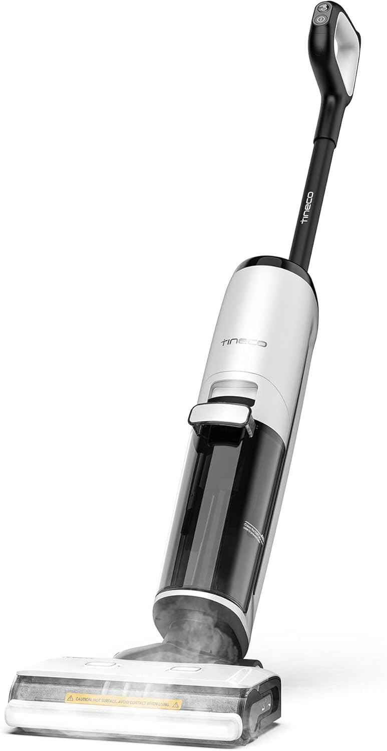 Tineco iFLOOR 5 Steam Wet Dry Vacuum All-in-one, Steam Mop Hardwood Floor Cleaner Great for Sticky Messes, 248℉ High-Temp Steam, Self-Cleaning with steam