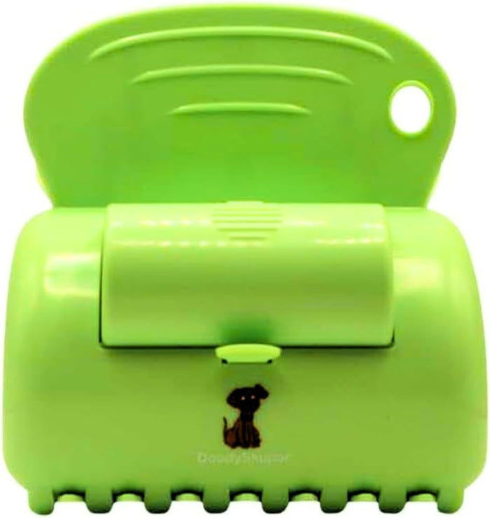 DoodySkupar Portable Dog Pooper Scooper, Lightweight Clawed Waste Scoop with Bag Dispenser, Leash Clip & One-Handed Operation, Durable ABS, for Small, Medium and large Dogs with roll of bag