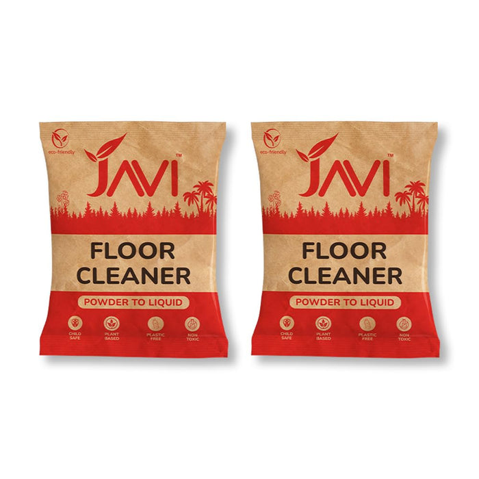 JAVI Powder-To-Liquid Floor Cleaner | Eco-Friendly, Non-Toxic, Pet & Baby Safe | Natural Scent | Plastic-Free | 99% Germ Kill | Natural floor cleaner | Powder Refill Pack (1 Sachets = 500 Ml)