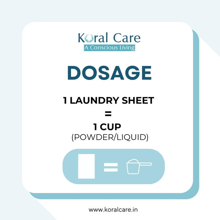 Koral Care Sheets Combo Pack | Detergent and Floor Cleaner | 60 Sheets each equal to 4 L Detergent and 2 L Floor Cleaner | Gentle on Clothes, Removes Tough Stains and Hard Water Stains, Eco-friendly | Flower Orchard Fragrance