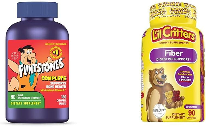 Flintstones Chewable Kids Vitamins, Complete Multivitamin for Kids and Toddlers with Iron, Calcium, Vitamin C, Vitamin D & More, 180ct