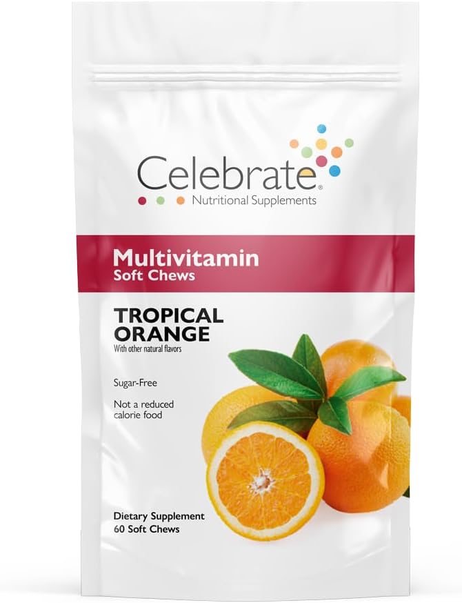 Celebrate Vitamins Bariatric Multivitamin Soft Chews - Essential Vitamins & Minerals, Sugar & Gluten Free - Gastric Bypass & Sleeve Gastrectomy Supplement - Berry (60ct)