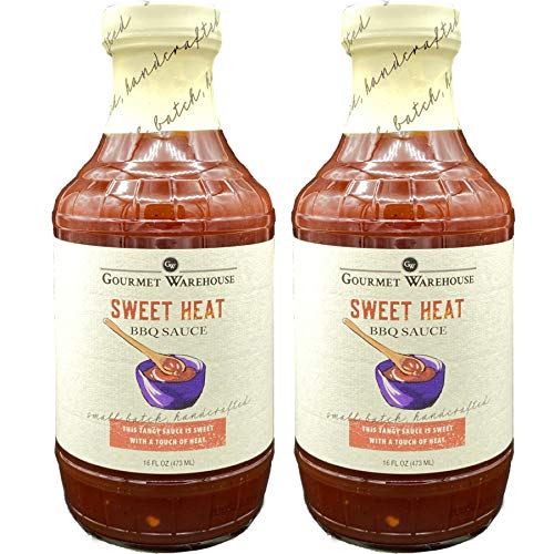 Gourmet Warehouse Cherry Jalapeno BBQ Sauce, Premium Barbecue Sauces Handcrafted In Small Batches Gluten-Free, HFCS-Free, Delicious Sauce 16 Ounces Bottle (Pack of 2)