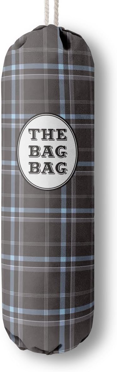 Black White Buffalo Check Plaid Grocery Bags Holder Organizer For Shopping Bags，Wall Mount Plastic Bags Storage Container Dispensers, Kitchen Housewarming Gifts For Women Family Friends Grandma Mom
