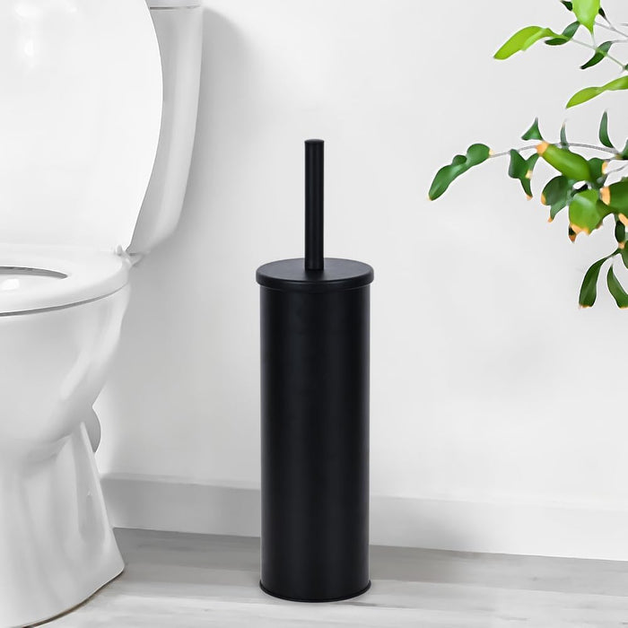 Deep & Sturdy Toilet Bowl Brush with Holder - Durable Scrubbing - Toilet Cleaners - Household Essentials - Bathroom Cleaner - Cleaning Supplies - Household Supplies, Painted Satin Gold